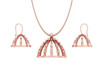 Pendant Earrings combo - 1126 3D print model