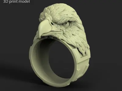 Ring jewelry Eagle vol1 3D print model