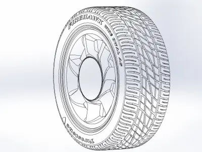 Wheels for scale model of Cobra R 1993 3D print model