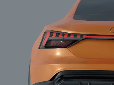 Audi E-TRON GT - Photorealistic Low-poly 3D model