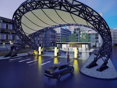 Gas station 2 3D model