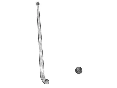 Sport Equipment - Grass Hockey 3D model