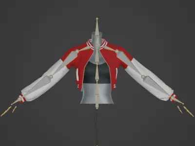 Sport Jacket Lowpoly Game-Ready 3D model Low-poly 3D model