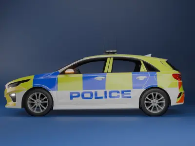 UK Police Kia Ceed 3D model