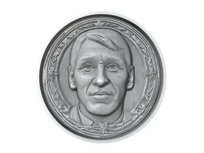 Lionel Messi Footballer Medallion 3D print model