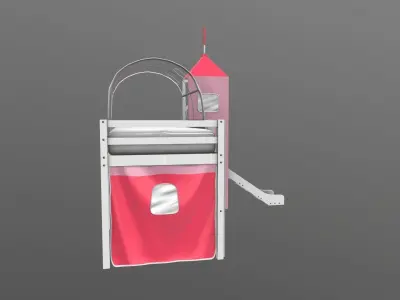 Children Loft Bed 3D model