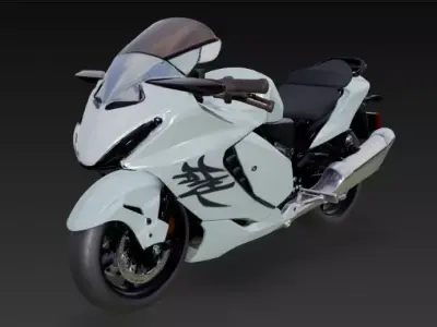 Suzuki Hayabusa Motorcycle 3D Model 3D model
