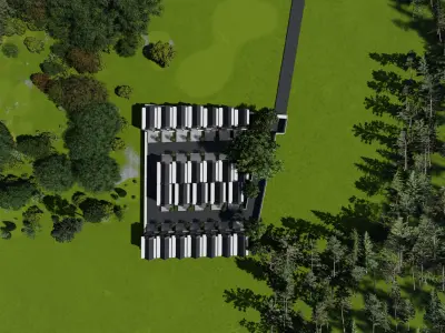 Porject mini Housing  Low-poly 3D model