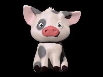 Pua 3D Model from Moana Cartoon of Disney 3D model