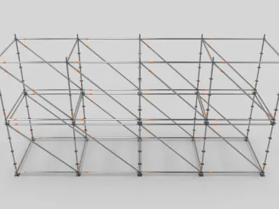Scaffold Layher Module Low-poly 3D model
