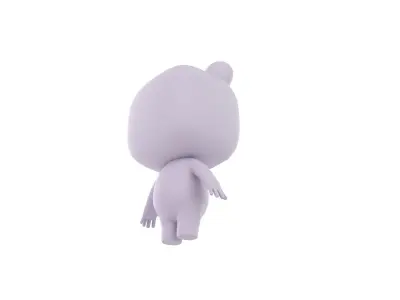 Cartoon Polar Bear 3D model buy