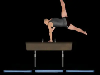 gymnastics pommel horse Free 3D model