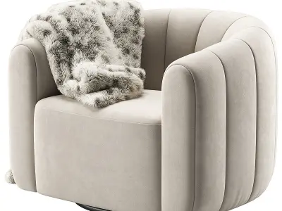 Fitz Swivel Chair CB2 3D model