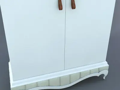 Bruno Zampa Cabinet Low-poly 3D model