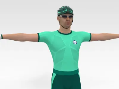 Cyclist 08 3D model