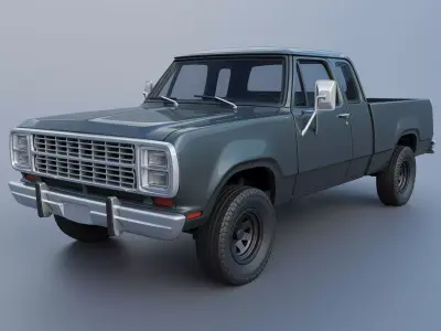 Dodge W150 Club Cab 1979 3D print model