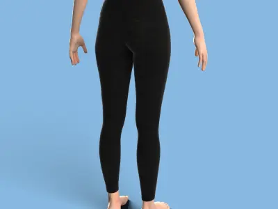 WOMEN YOGA PANTS LEGGINGS MARVELOUS DESIGNER CLO3D 3D model
