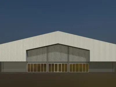 Office by renovated warehouse -1 3D model