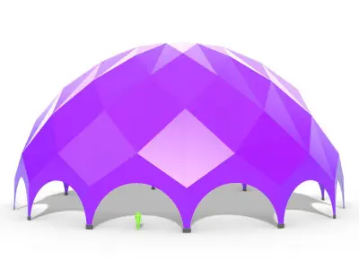 Solid Triangulated Dome Structure v2  3D model