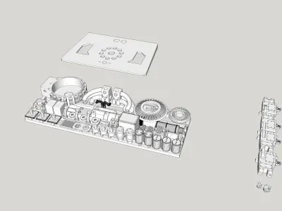 Back to the Future 1 DeLorean 1-18 Scale Super Detailing Parts 3D print model