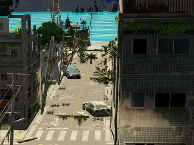 Post Apocalyptic City 3D model