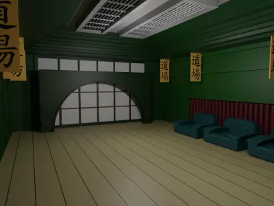 Karate Hall Low-poly 3D model