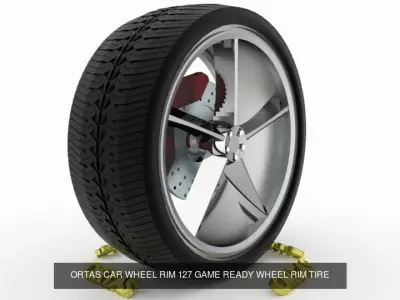 ORTAS CAR WHEEL RIM 127-128 GAME READY WHEEL 3D Model Pack