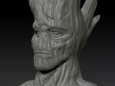 Groot resculpt HD 52mb Free 3D print model