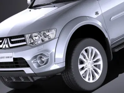 Mitsubishi Pajero Dakar 2015 VRAY 3D model