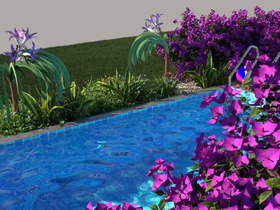 laos Swimming Pool 3D model