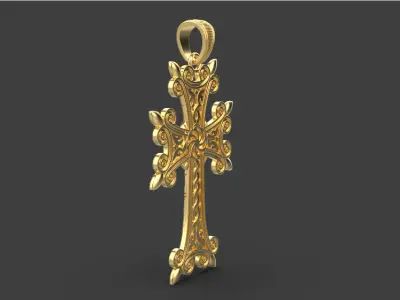 Armenian Cross Pendant 52874 3D print model