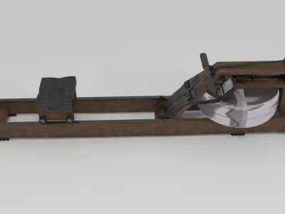 WaterRower Classic with S4 Performance Monitor 3D model