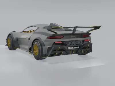 Mansory Maserati MC20 widebody Low-poly 3D model