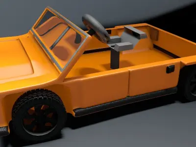 Game 3dCar 3Dmodel  two Low-poly 3D model