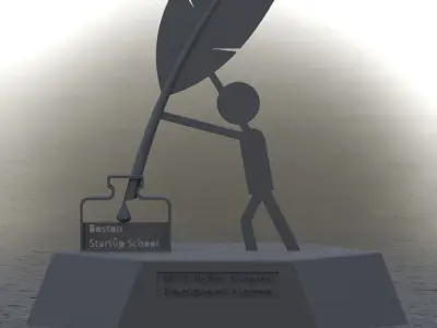 Italics2012 person holding quill Free 3D model