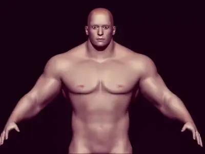 base mesh male  Low-poly 3D model