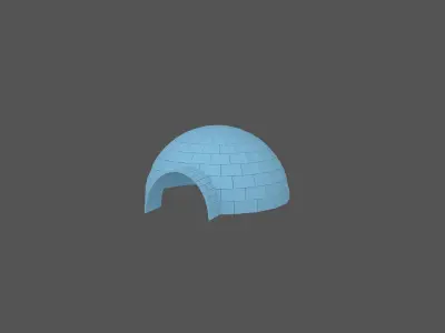 Igloo v1 003 Low-poly 3D model