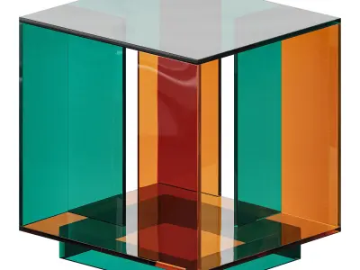 Acrylic Side Table 3D model