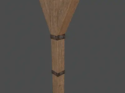 Old Tavern Column Free low-poly 3D model