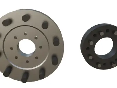 Spacer and Adapter Low-poly 3D model