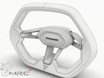 Ragecraft steering wheel Low-poly 3D model