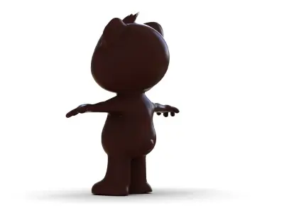 Teddy Toon Low-poly 3D model