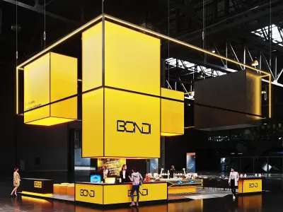 Exhibit design pavilion 3D model Low-poly 3D model Low-poly 3D model