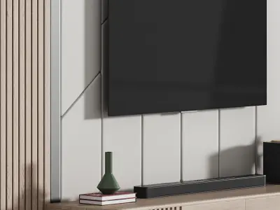 Modern TV Wall 022 3D model