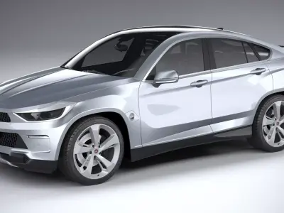 Generic SUV Coupe 2018 LowPoly 3D model