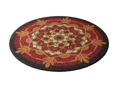 Round carpet 17 3D model