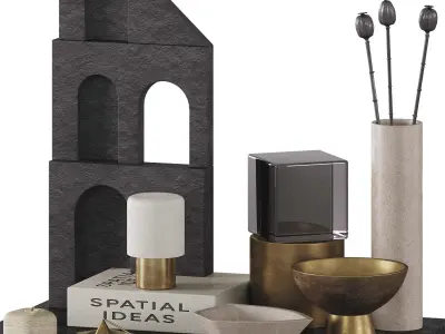 Decorative Set 05 Low-poly 3D model
