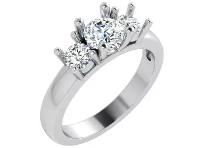 Round Diamond Basket Ring 4369 3D print model