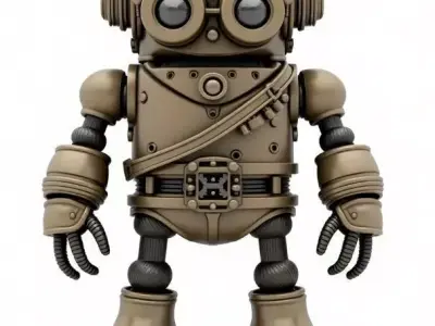 steampunk robotic 14 3D print model