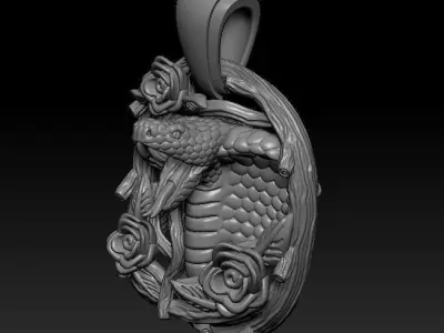Pendant  Snake 3D print model